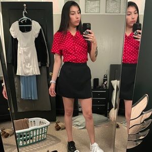 Sag Harbor red polka dot shirt